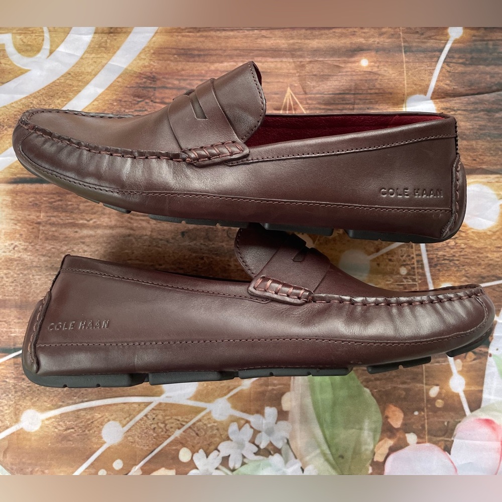Cole Haan Brown Leather Penny Loafers